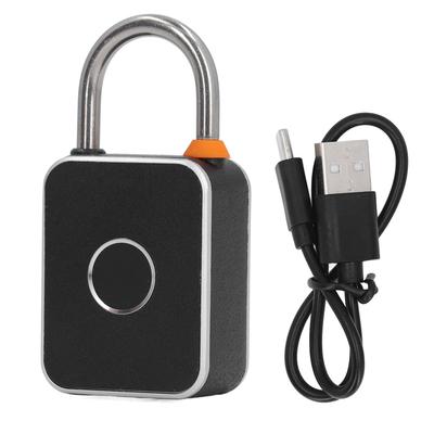 Lucchetto con impronta digitale impermeabile antiruggine ricaricabile con indicatore LED Lucchetto con impronta digitale intelligente
