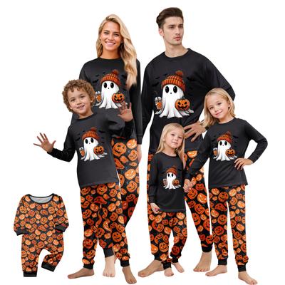 Print Cute Family Set Pajamas, Home Clothes, Family Set Long Sleeve Top Pants Set