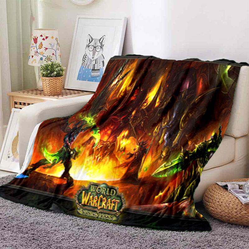 classic game World of Warcraft Frozen Throne blanket Soft and portable four season home bed, sofa blanket, office travel, lunch break, warm blanket Y5
