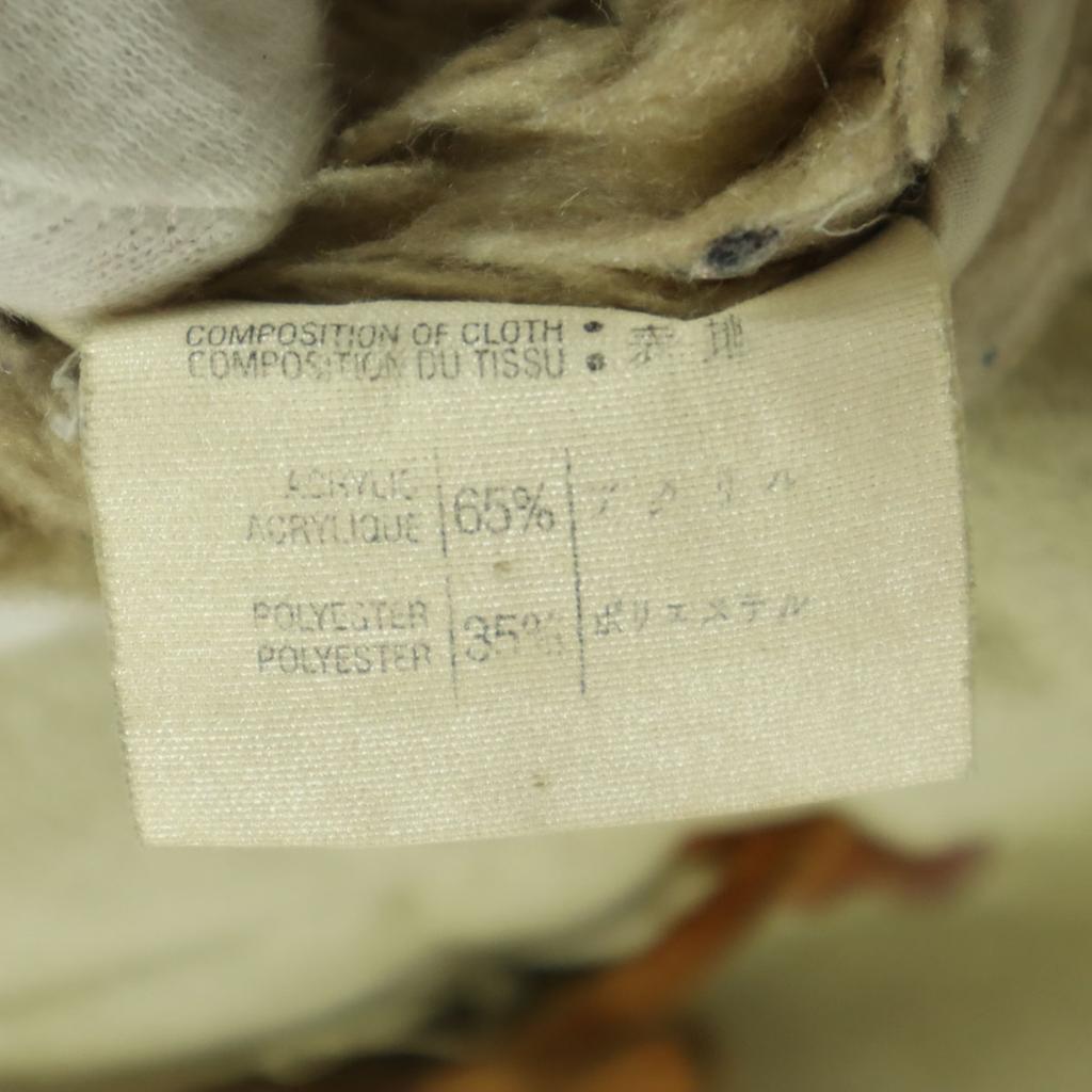 Gloverall 90s Old British Faux Shearling Lining Duffel Coat Ivory Women Used