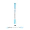 Zhi 618 Student Dual-Tip Fluorescent Pen - Gray, Soft Light & Dark Retro Colors for Highlighting & Marking