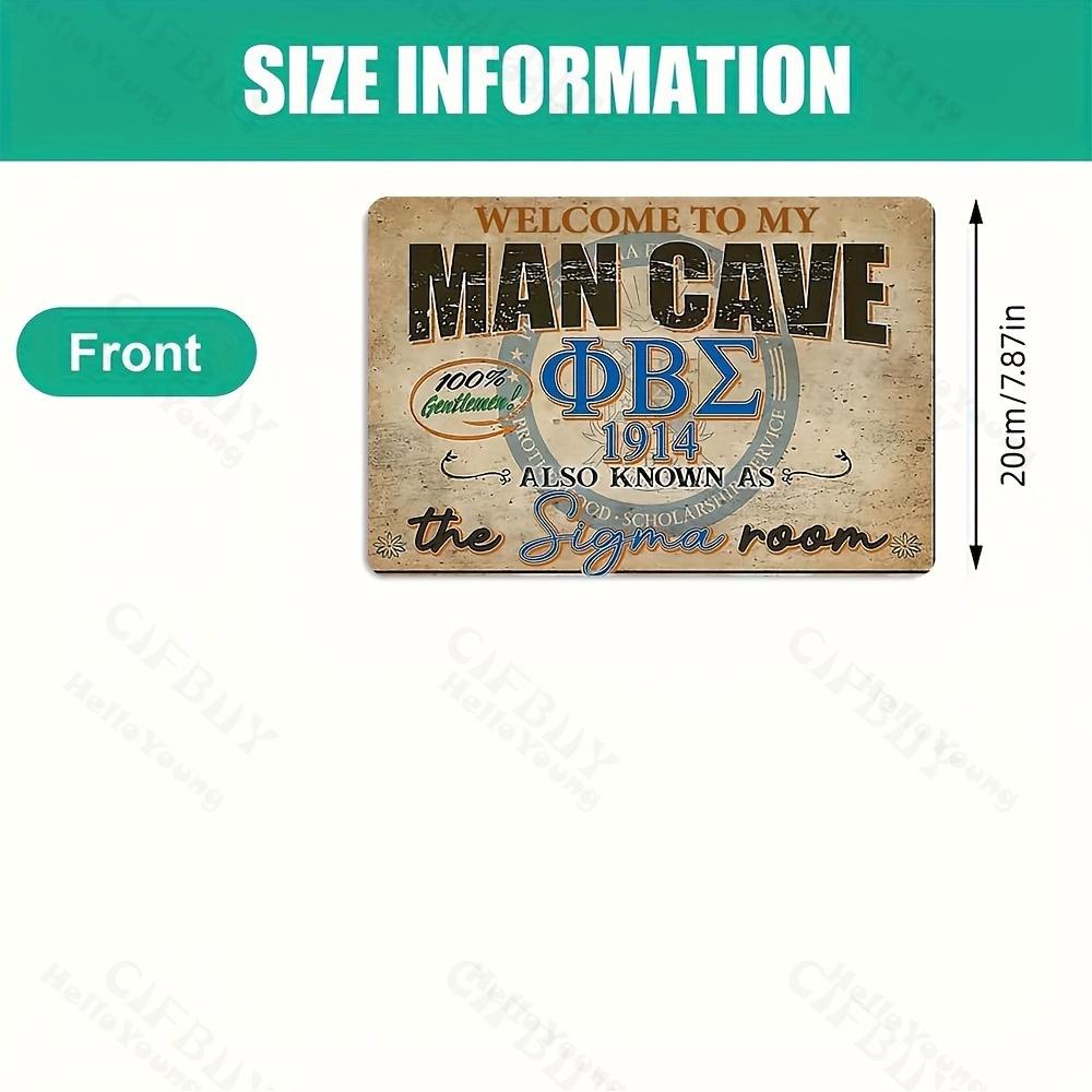 

Phi Beta Sigma 1914 Iron Metal Sign Wall Decor for Man Cave Bar Fraternity House Rust Resistant Easy to Hang Collectible Sign 20x30cm