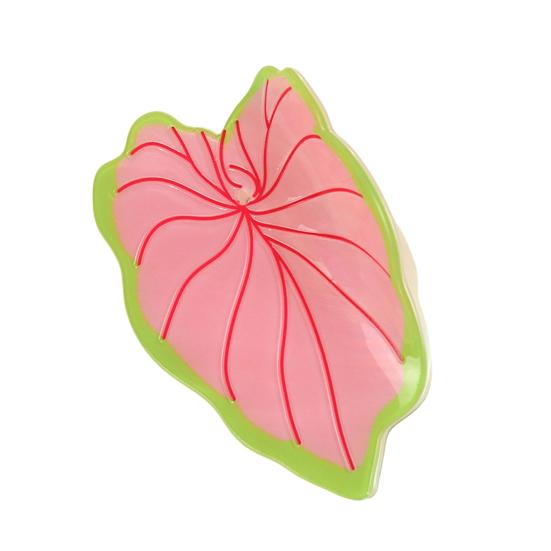 

Hair Clip Imitation Leaf Shape Acetic Acid Back Head Hair Claw Anti-slip Teeth Lightweight Colorfast Large Shark Hair Clamp Hair Accessories 5