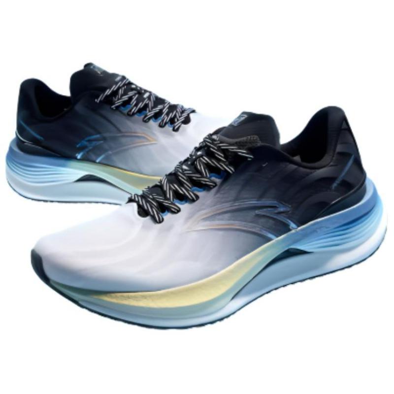 Anta Champion 3rd Gen PRO Cushioning, Wear Resistant Low top Running Shoes Men's White Black Blue Sneakers 112425561-3