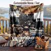 Custom Text Flannel Throw Blanket, Lightweight Cozy Bed Sofa BlanketDie drei Fragezeichen