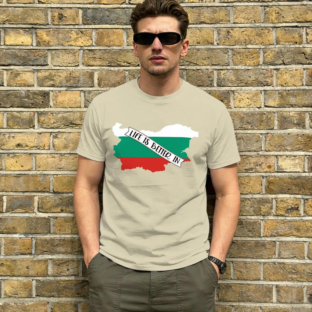 Bulgaria Flag TShirt Summer Hip Hop T Shirts Unisex 100 Cotton O Neck Plus Size 5XL Clothing Short Sleeves Y2K Basic Tops