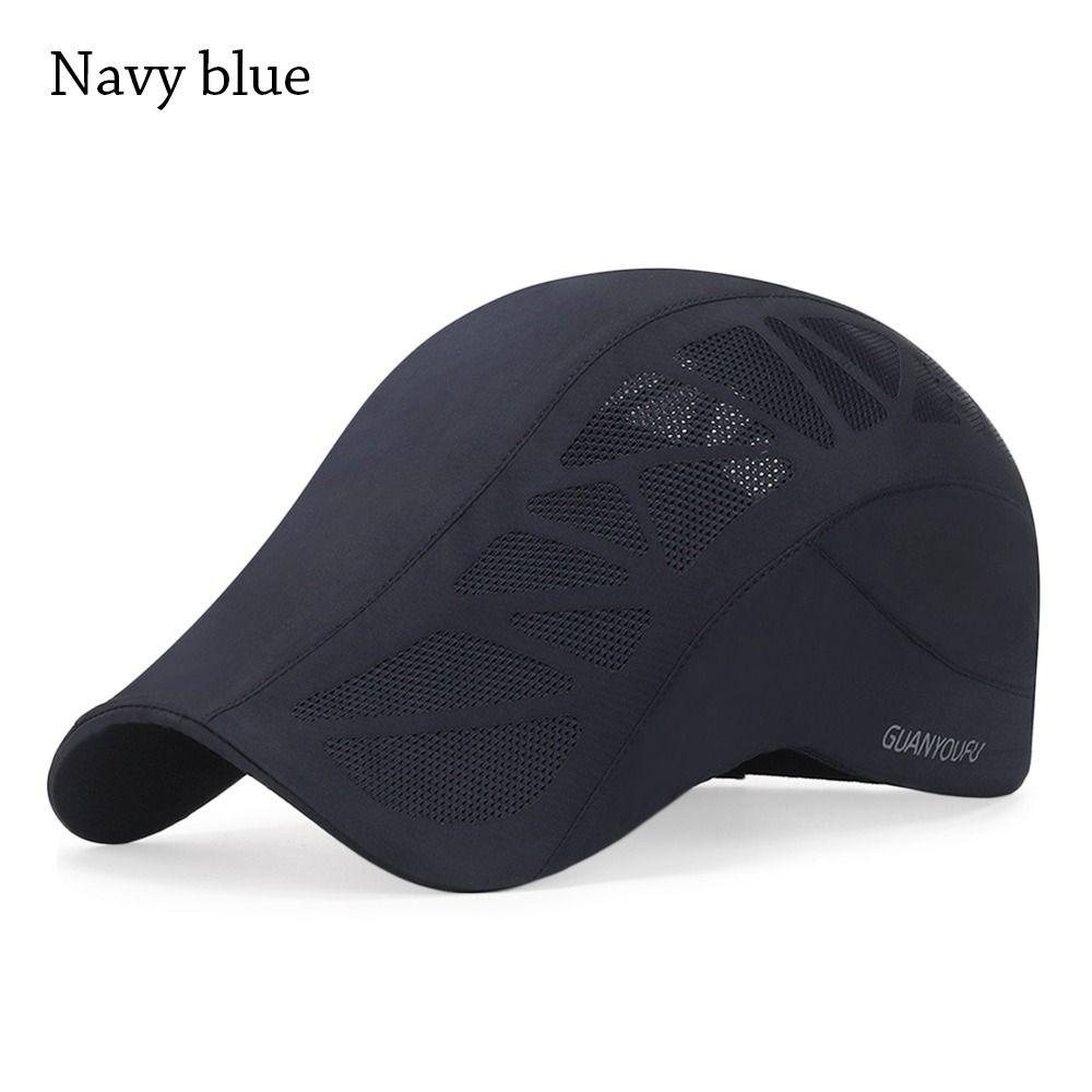 Men Mesh Golf Driving Quick-drying Letter Baseball Cap Sun Cap Beret Hat Cabbie Hat