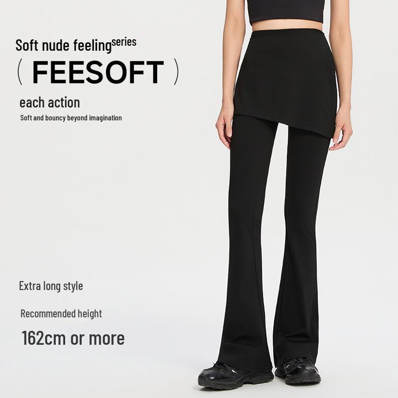 

Women s High Waist Flare Yoga Pants - Hip Lifting, Breathable, Split Skirt Design, Perfect for Running and Fitness Small (S)