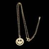 Stainless Steel Smiley Face Pendant Necklace - Women's Trendy, Simple, Versatile Jewelry