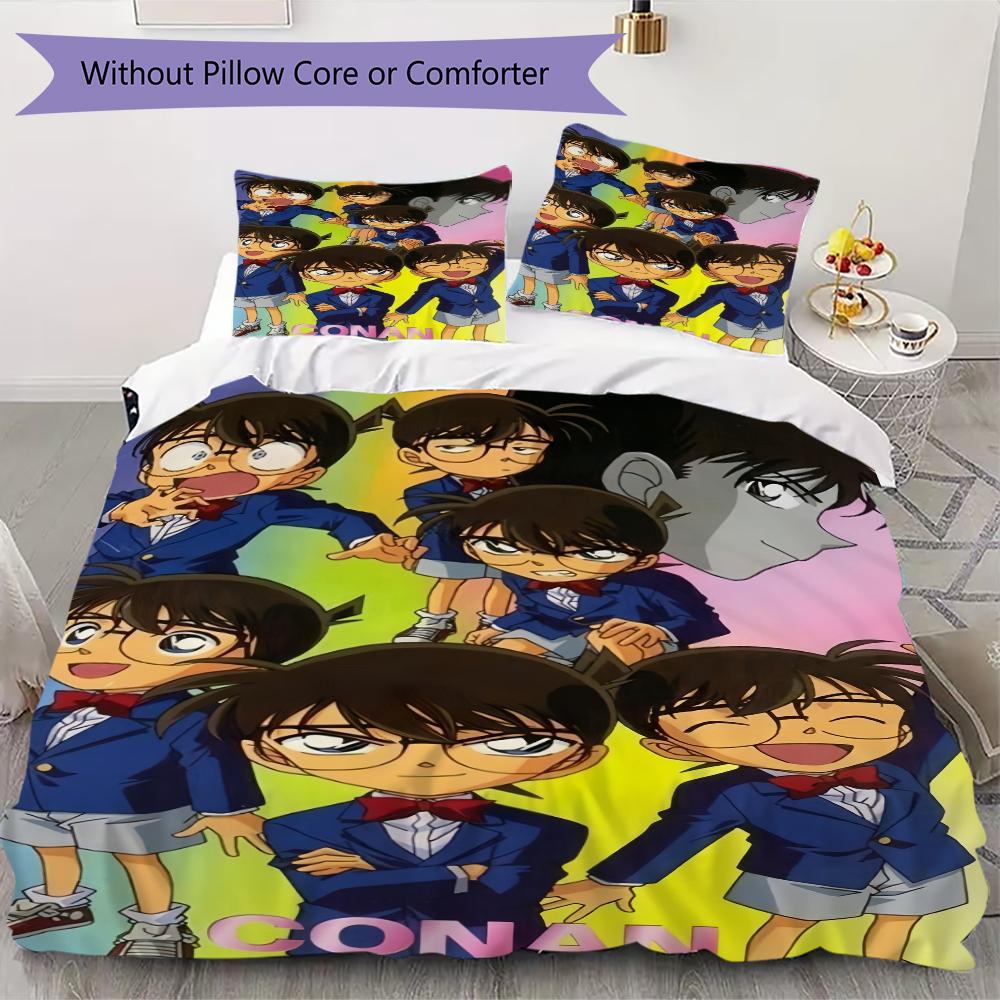Detective Conan Anime Character Bedding 1 Duvet Cover 2 Pillowcase Without Core Without Core Soft And Comfortable Christmas Birthday Gift