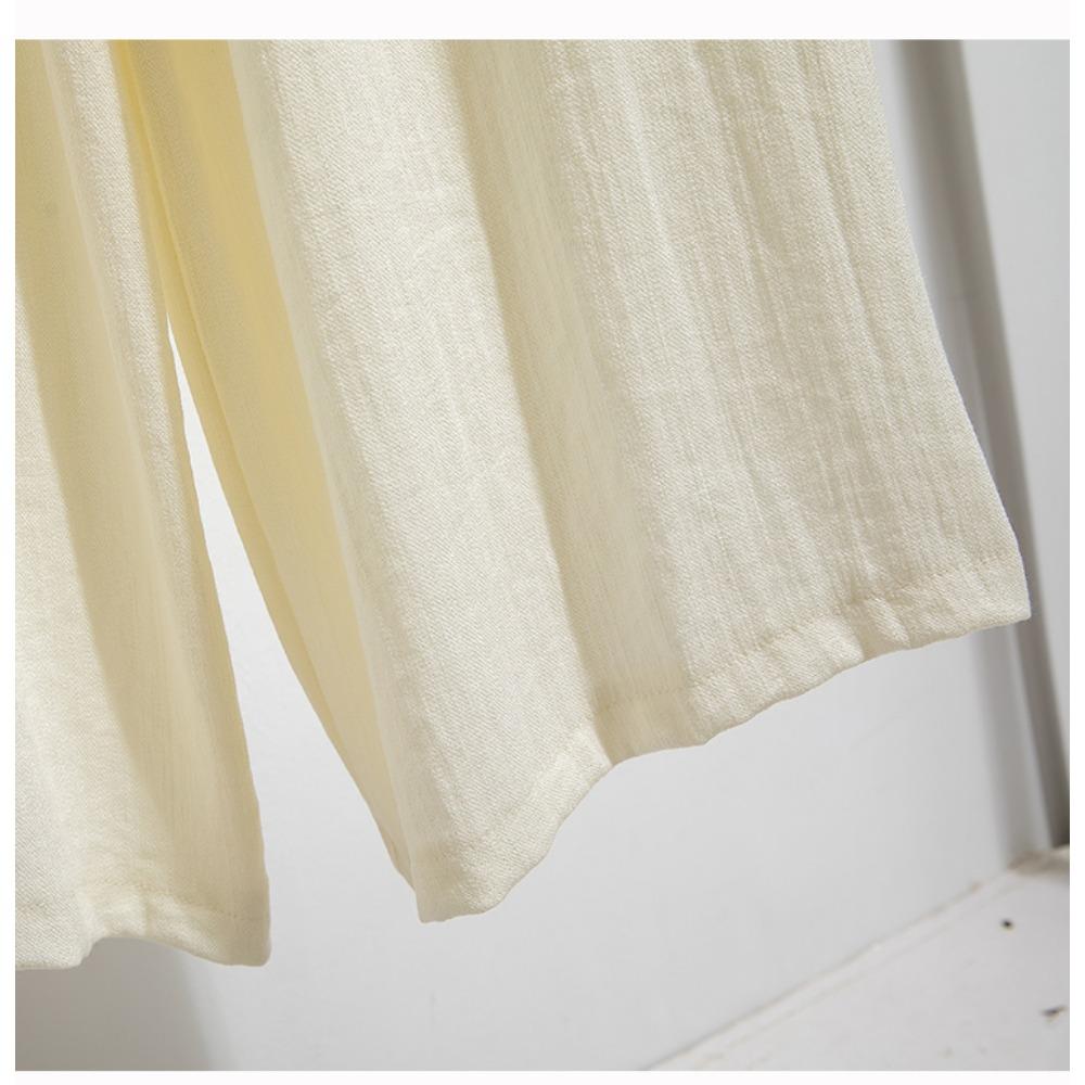 DIMANAF 2025 Sommer Übergröße Hosen Hohe Taille Neue Damenbekleidung Mode Locker Plissiert Vintage Hosen