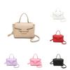 Pu Color Solid Crossbody Bag Women With Lock Closure Mobile Pocket Casual Use