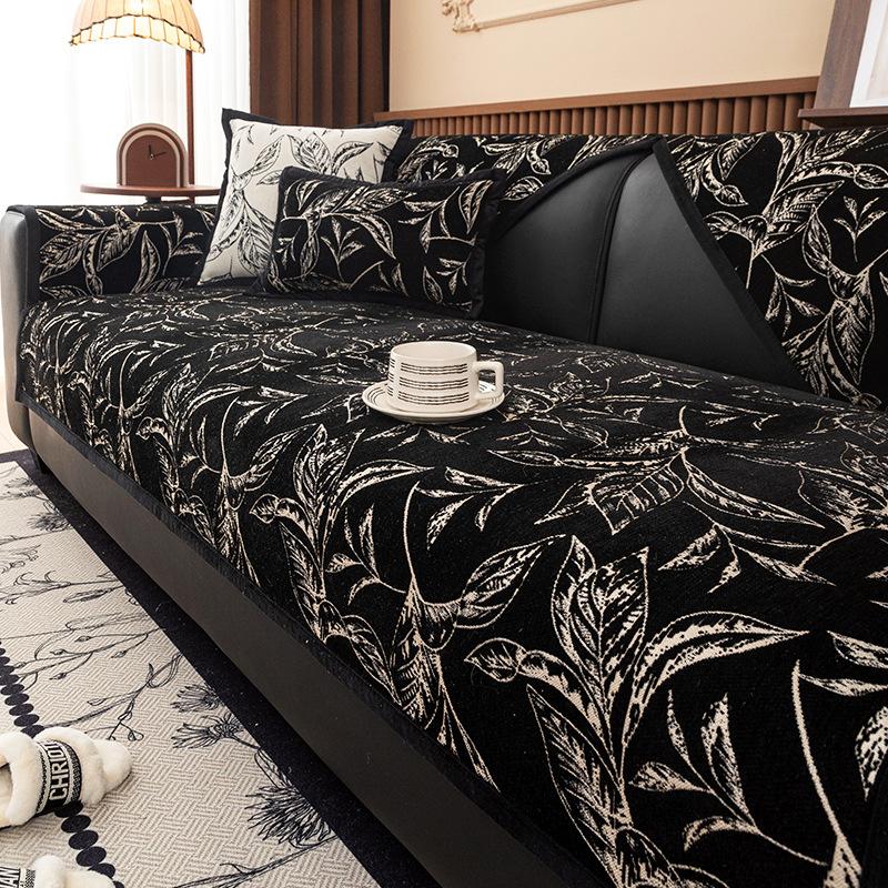 Francouzská retro pohovka polštář Chenier celoroční univerzální lehký luxusní prémiový pocit proti poškrábání kočkou potah na pohovku potah potah ručník