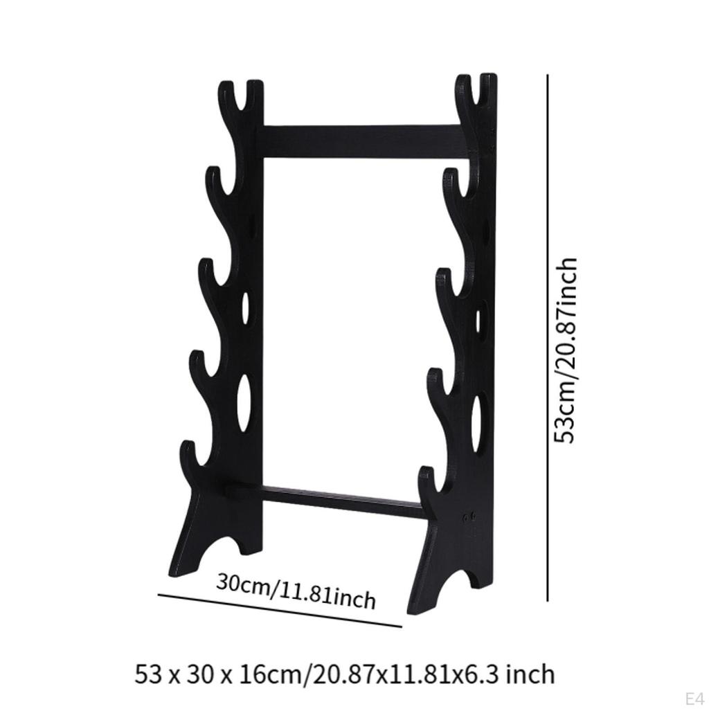 Suport de afișare Sword Suport Samurai Suport de depozitare stabil cu 5 straturi Suport de perete pt