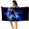 Blue Butterfly pattern Beach Towel for Family stuffs friend Gift Quick-Dry Sand free For Bath Yoga Beach Camping Swimming GYM