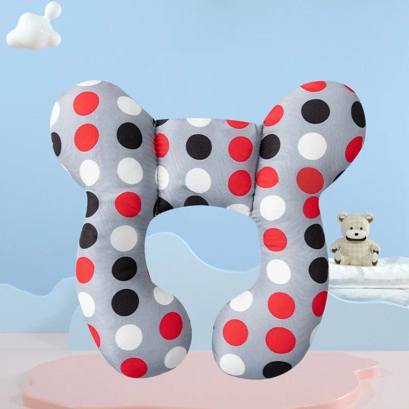 Children s U-shaped pillow Multi-functional stroller pillow New cartoon cotton soft baby pillow travel car children s pillow