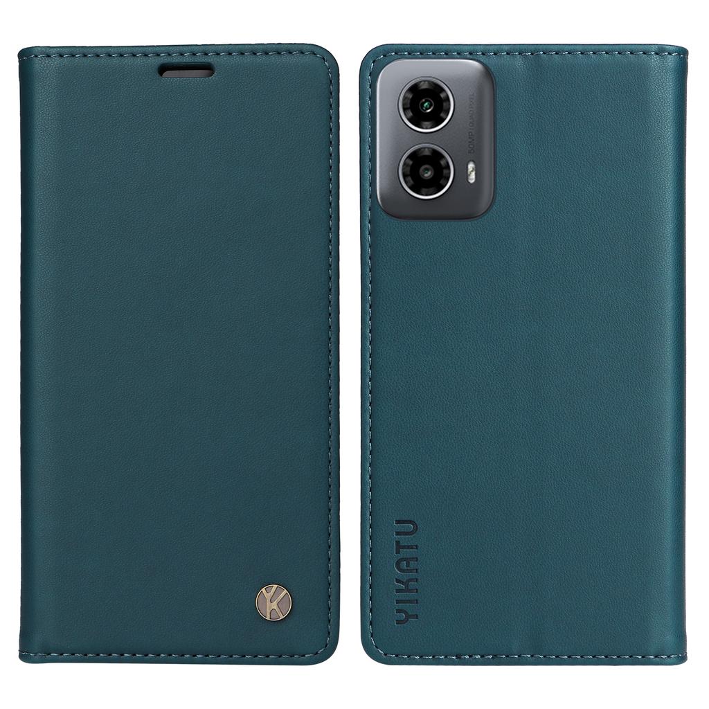 YIKATU YK-001 For Motorola Moto G45 5G/G34 5G Case Magnetic Closure Full Protection Leather Phone Cover