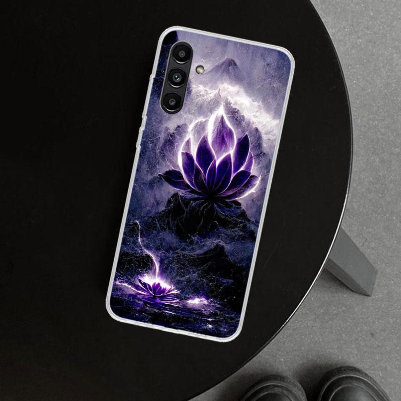 Buddhist Fire Lotus Phone Case Cover for Samsung Galaxy A17 A16 A26 A36 A56 A57 A37 A15 A25 A35 A55 A14 A24 A34 A54 A13 A23 A33