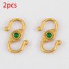 2pcs 6pcs Stainless Steel Natural Stone S Shape Hook Clasps Connectors Jewelry Makings Findings DIY Eye Clasp Jewelry Components