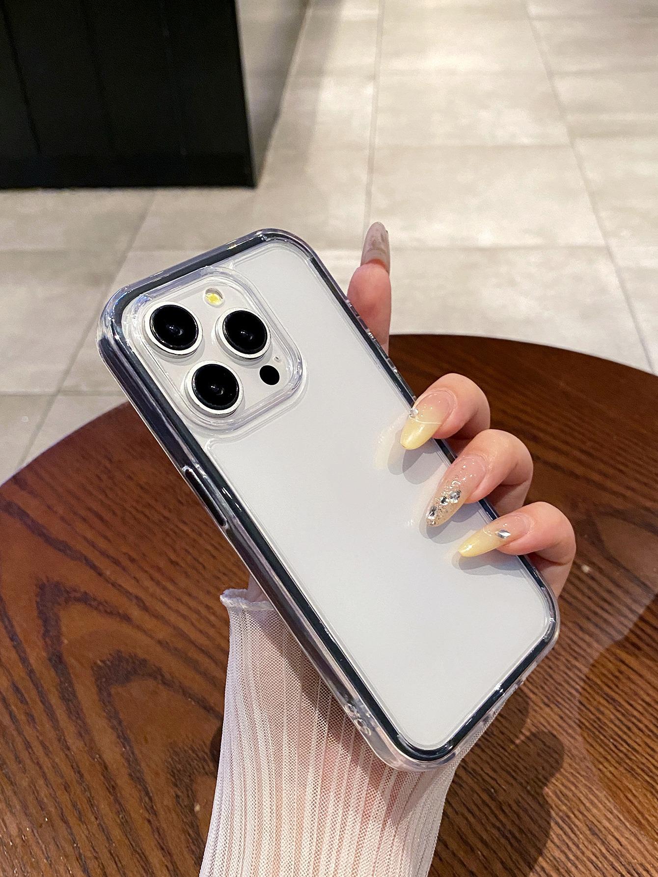 

iPhone 16 Pro Max Simple Anti-Fall Transparent Acrylic Back Case iPhone 11 Pro чёрный