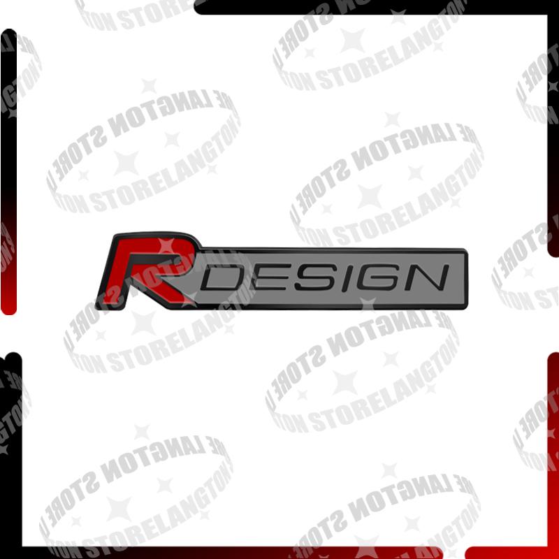 Metal Car Body R Design Grille Emblem Badge 3D Sticker Tail Decals For Volvo XC90 XC40 S60 XC60 V50 V40 V60 V70 S80 S40 C30 S60