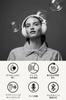 SUDIO K3 Wireless Headphones Compatible Microphone Active Noise Cancelling Playback (Snow White) (Bluetooth 6.0 / iOS/Android / / Waterproof) 55-Hour