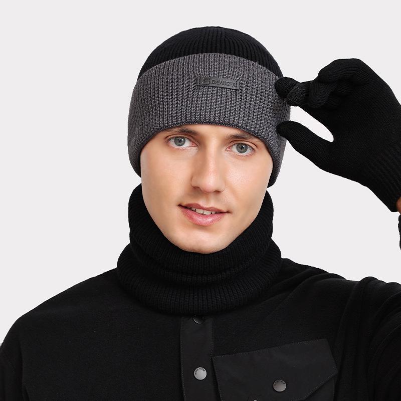 Dizangsa Herren Herbst/Winter Nackenwärmer Beanie - Kleines Gesicht Kälteschutz, Wärme und Ohrenschutz Strickmütze.