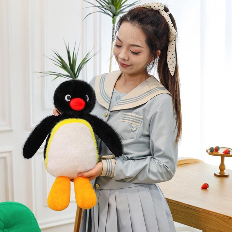 45/60/85cm Pingüino articulado Peluche Pingu Pingüino Kawaii Muñeco de Peluche Animal de Dibujos Animados Lindo Decoración del Hogar Regalo de Cumpleaños para Niño
