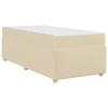 Bed Frame with Mattress Cream 80 x 200 cm Fabric