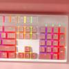 104 Keycaps Translucent Double-Shot PBT Keycaps Backlit ForCherry Mechanical Keyboard Hes 61 87 104 Compatible