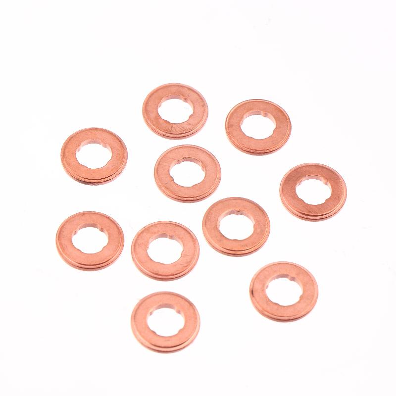 10Pcs 1.5/2.0Mm Common Rail Injector Nozzle Copper Pad Gasket For Diesel Injector Sealing, Diesel Pump Repair Tool Parts