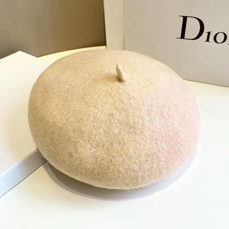 Boina de Lana 3D Engrosada: Sombrero Estilo Retro que Favorece el Rostro para Otoño/Invierno