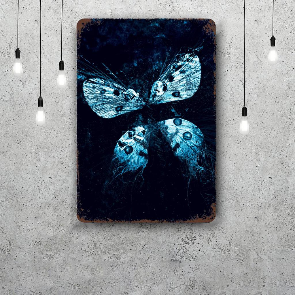 butterfly Decor Vintage Metal Signs Tin Signs Captain Poster Decor for Bar Pub Club Man Cave Wall Decoration