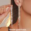 Full Diamond Black Long Fringed Earrings Rhinestone Earrings Diamond Earrings Pendant