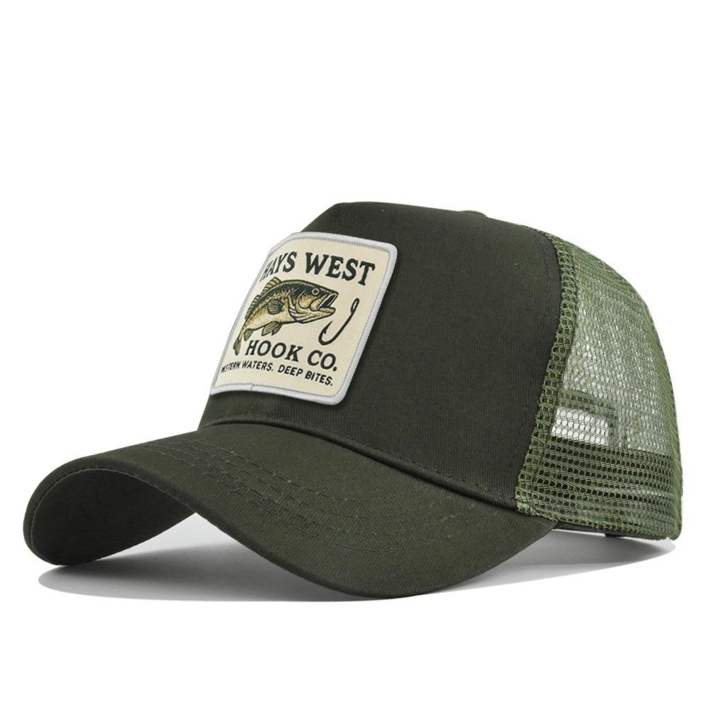 High Quality Outdoor Fishing Snapback Embroidery Design Mesh Hat  Fishing Trips