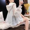Summer UV Long Sleeve Loose Stylish Sheer Hoodie with Perfect for and Everyday Wear Photo [Yhsuoxfd] Women's Cardigan, Protection, Hoodie, Fit,