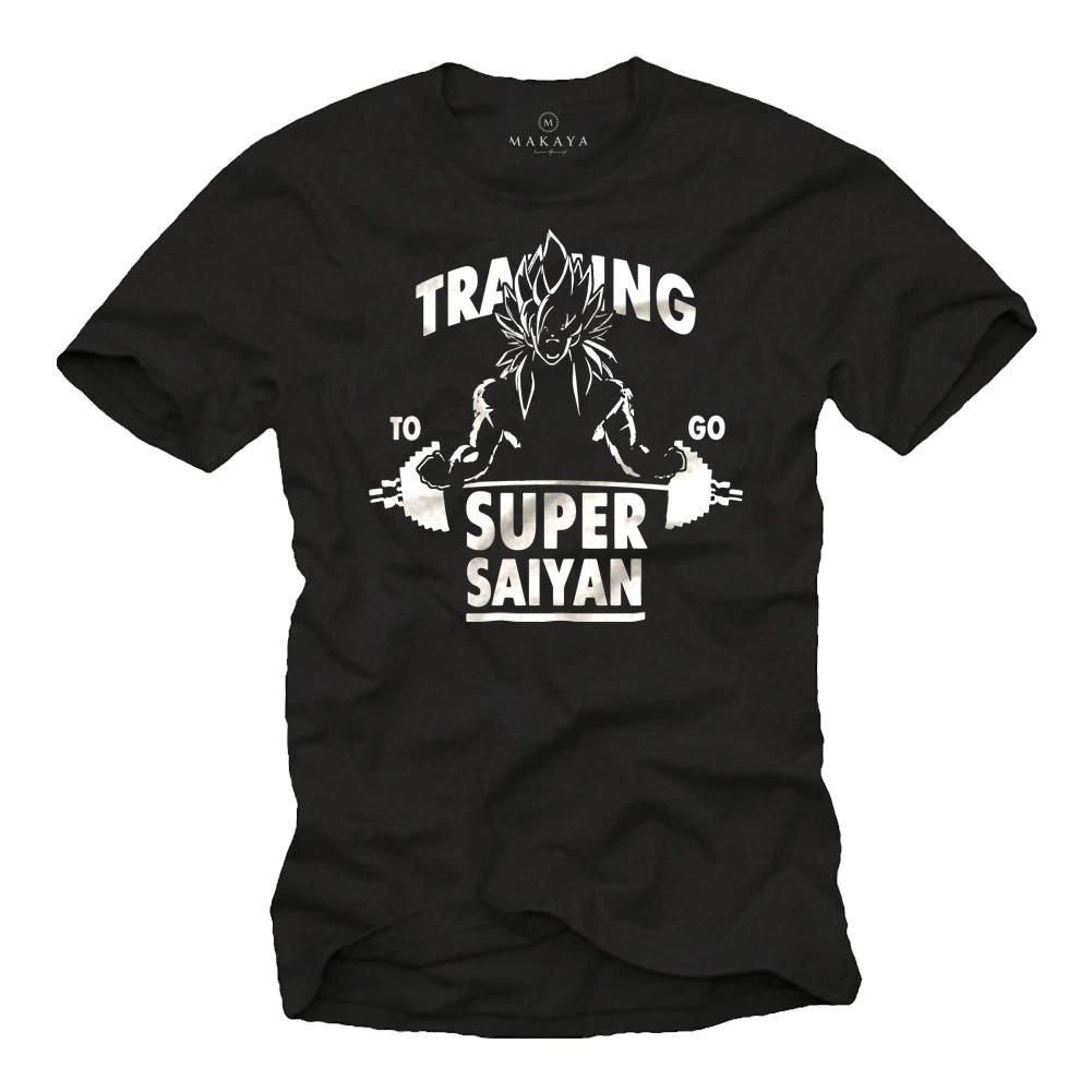 Cool GYM Men s T-Shirt with Training To Go Super Saiyan - Men s Nerd Shirt- 3XL