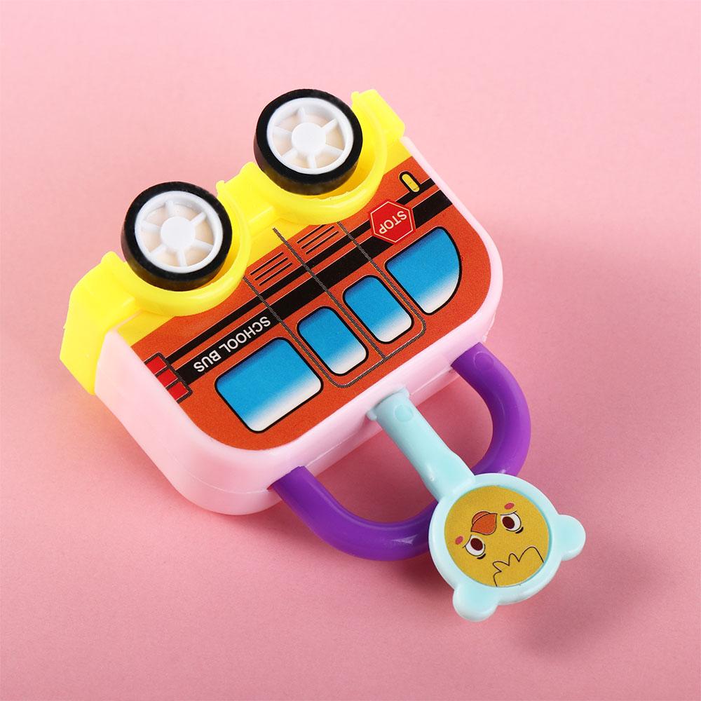 Bus Key Matching Toy Random Color Lock Head Car Cute DIY Puzzle Car Toys  Children