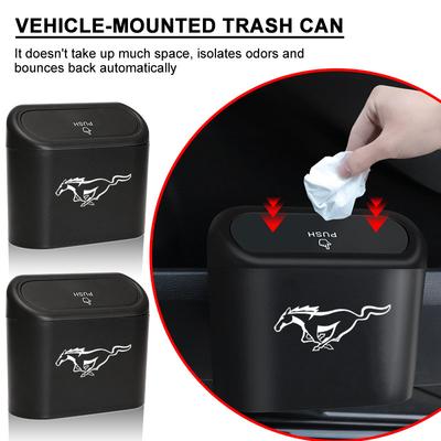 Car Trash Bin Hanging Vehicle Garbage Dust Case Storage Box For F150 Focus Ranger Fiesta Transit Mustang Mondeo MK2 MK3 Fusion