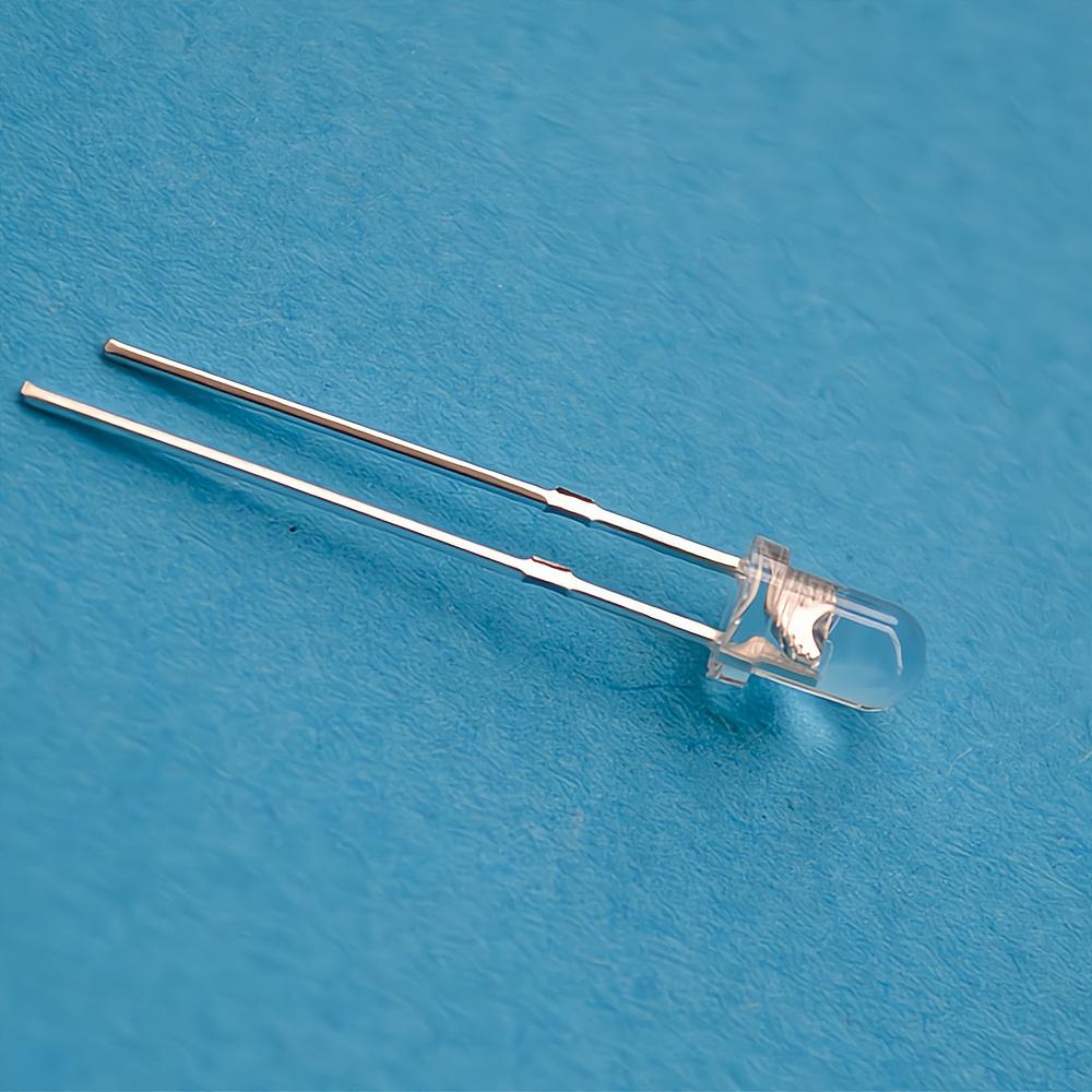 100Pcs White 3mm Round LED Assortment Kit Ultra Super Bright Light Emitting 6000-6500k Diode Bulb Lamp