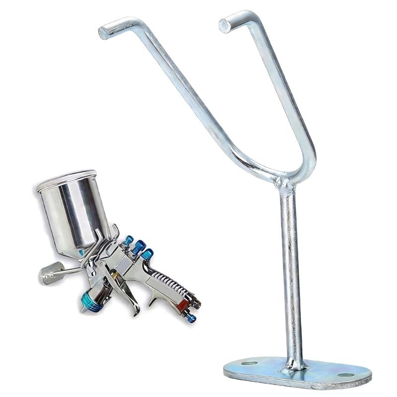 Heavy Duty Metal Sprayer Guns Bracket With Secure Cup Holder For Wall Or Workbench Mounting Sprayer Tool Rack