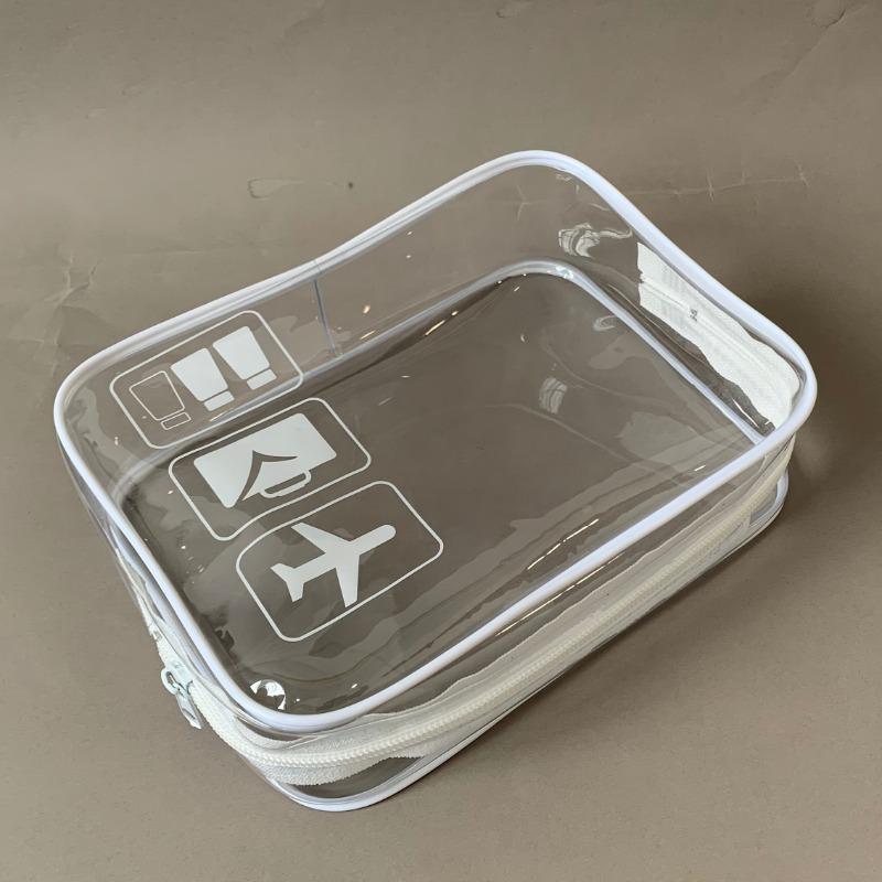 1pc Transparent Makeup Bag Travel Cosmetic Organizer Makeup Pouch Portable Beach Bags PVC Waterproof Toiletry Bag with Zipper