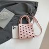 Commuter Small Pouch with Hollowed-out Design, Hand-held, Double-shoulder Strap Crossbody Bag