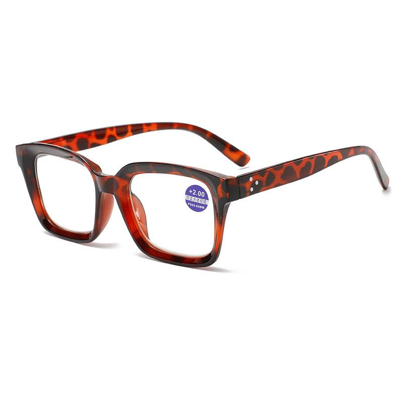 New Women Fashion Reading Glasses Large Frame Anti Blue Light Trendy Eyewear Suitable Reading Books Viewing Computer Eyeglass