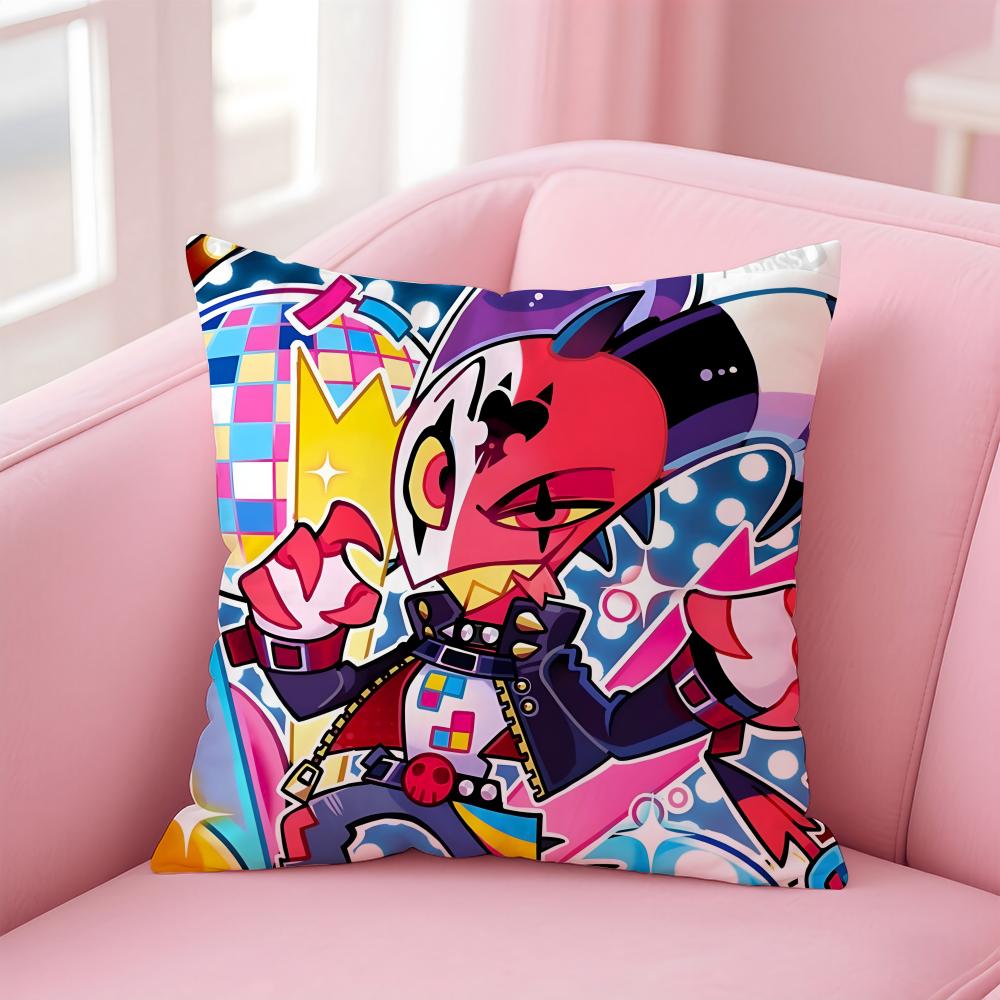 Helluva Boss Anime Cool Cute Hb Cushion Cover Comfortable Reversible Pillow Cover Ideal For Car Sofa Bedroom & Beyond