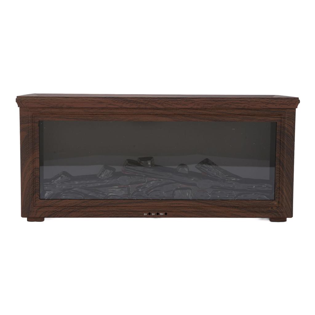 180ml Water Tank Wood Grain Fireplace Aromatherapy Diffuser Simulation Flame Humidifier Essential Oil Diffuser for Home