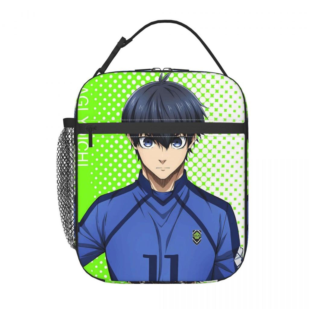 Anime Blue Locks Insulated Lunch Bag for Women Kids Leakproof Food Boxes Thermal Lunch Box Tote