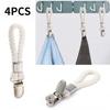 1PC Clothes Hanger Bathroom Cotton Ring Towel Clip Multi Purpose Cotton Rope Towel Clip Rust Resistant Metal Clip