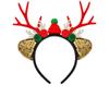 Cute Christmas Headband Flocked Antler Xmas Hairband Creative Deer Ear Headband  Woman