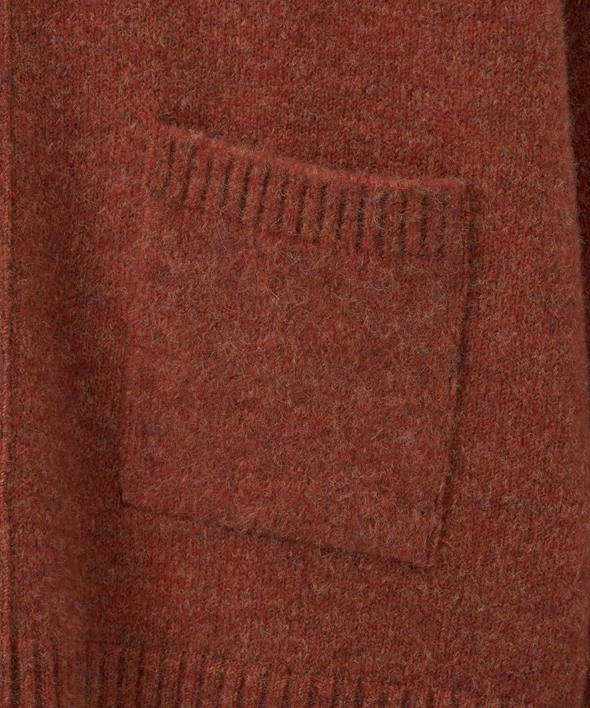 Blond9 Wool Boucle V-Neck Cardigan_Orange